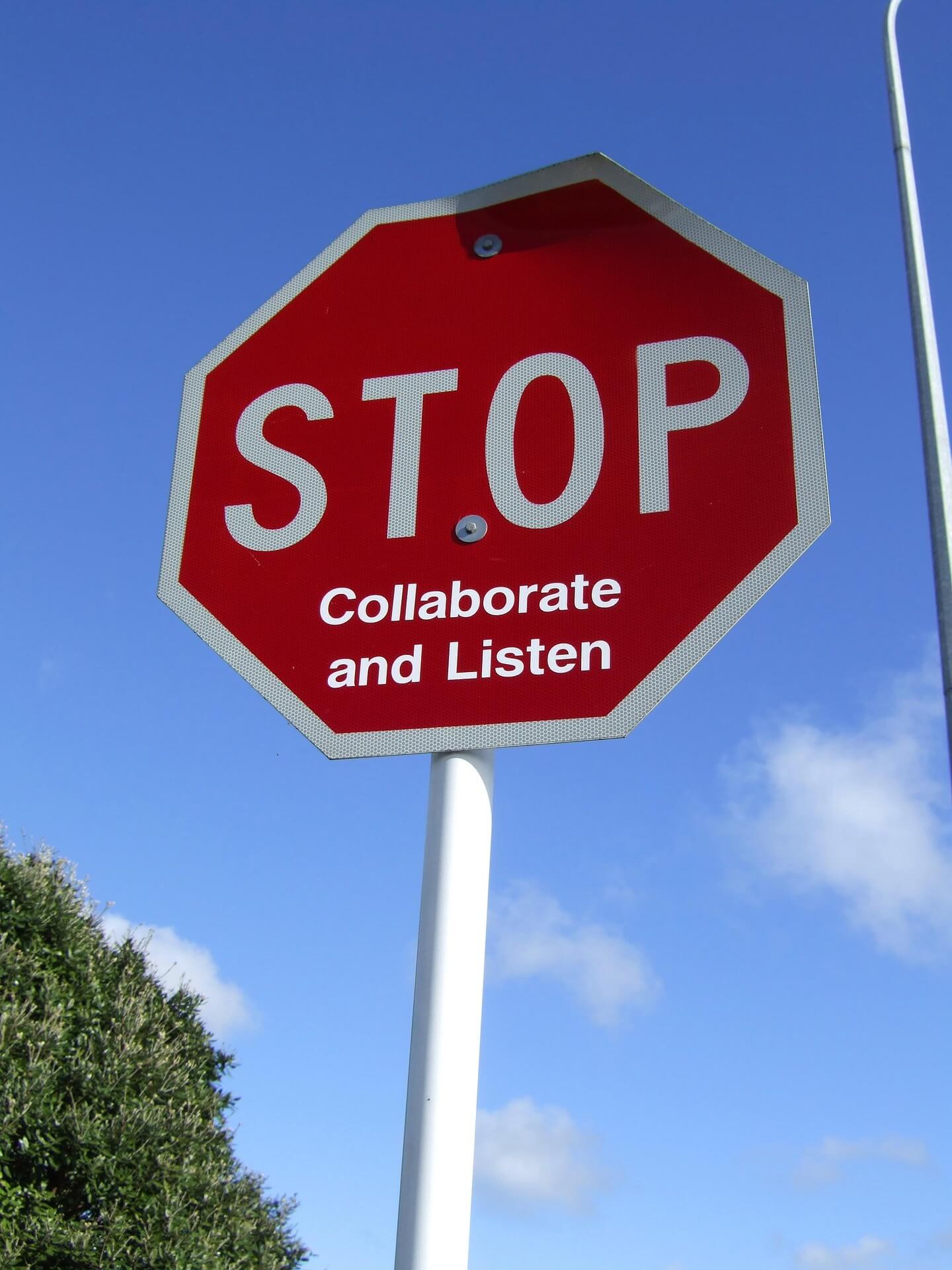 stop collaborate listen
