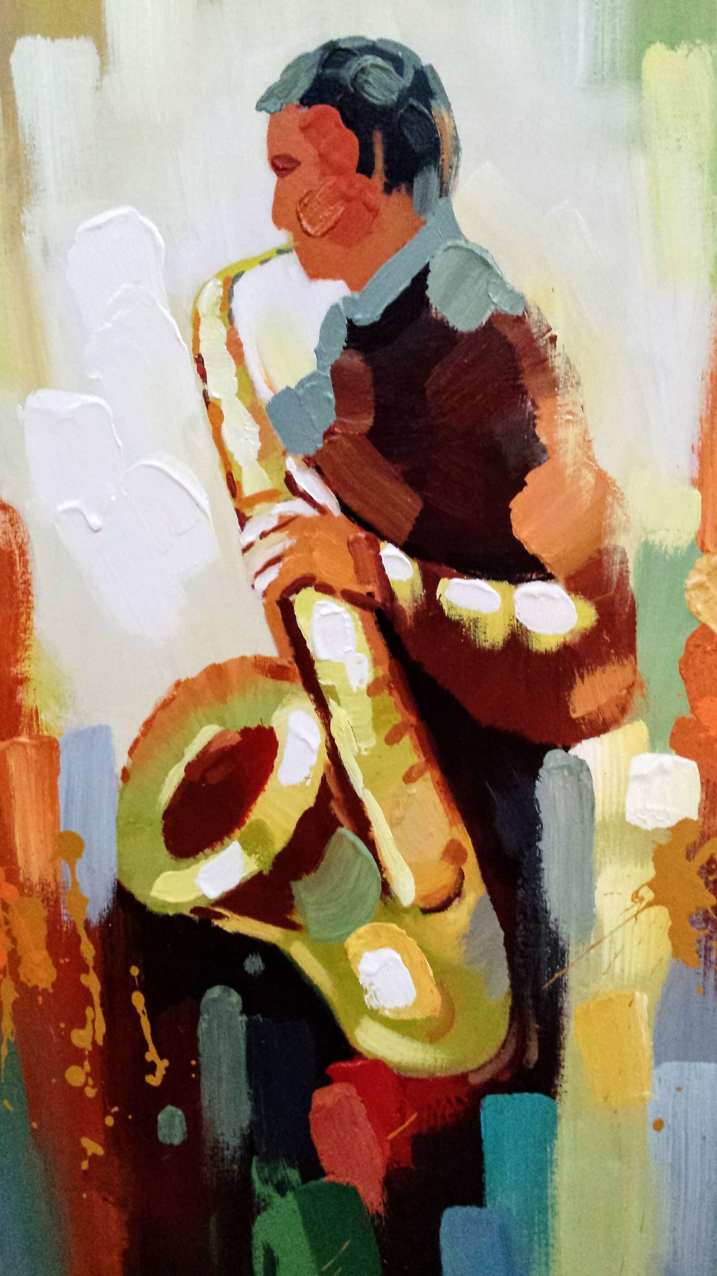 painting of a musician